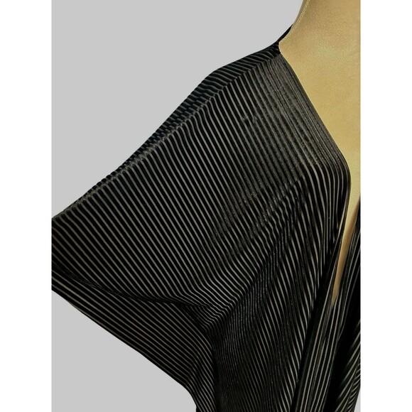 Lane Bryant Velvet Shawl Cardigan Draped Kimono Stretch Black Plus One Size - Picture 5 of 8